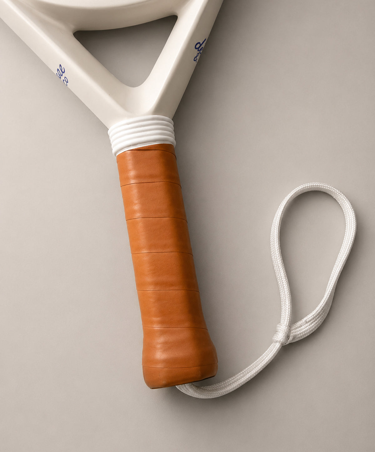 Prima Clay racket, grip close up